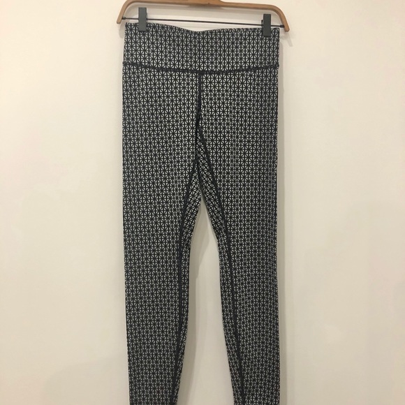 Lululemon Wunder Under Pant *Full-On Luon Tri Geo Silver Spoon Black 4 - Picture 2 of 6